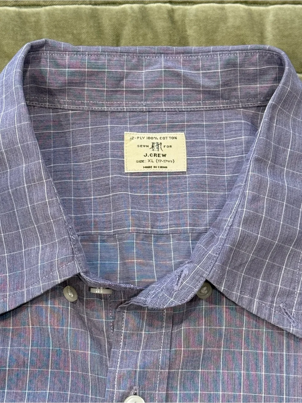 Mens Vintage Jcrew Button Up Size XL 17/17.5